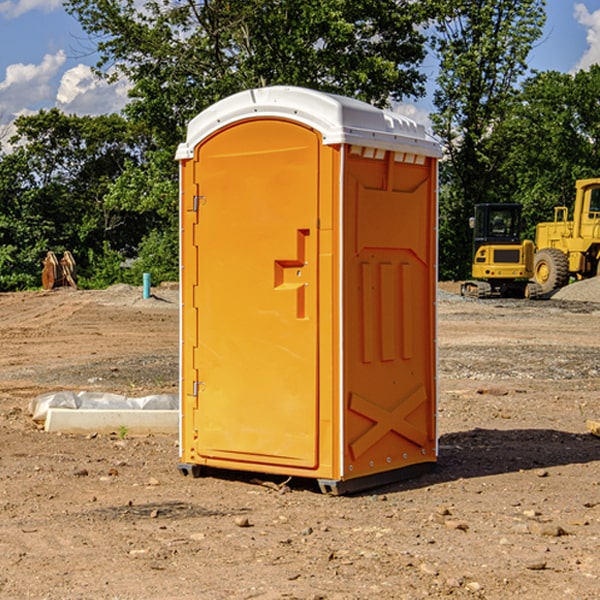 how often are the porta potties cleaned and serviced during a rental period in Glasgow Village Missouri